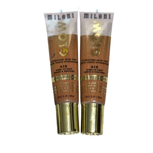 2 New Milani Foundation, shade 410, Dark to Deep, Hydrating Skin Tint